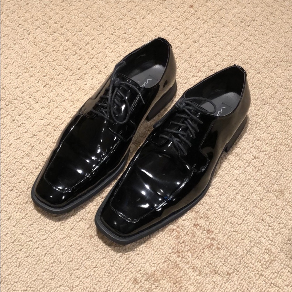 NEW patent leather LACONI oxford dress shoe 10.5 D